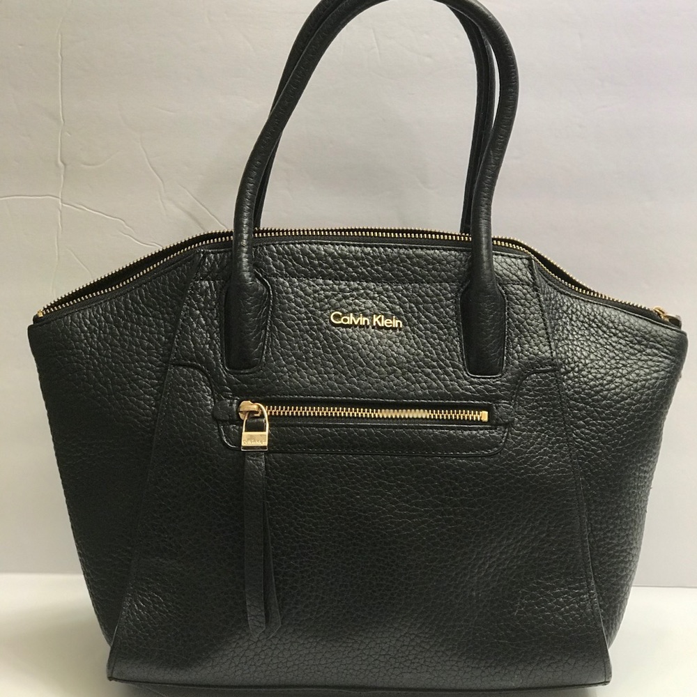 Calvin Klein Leather Pebble Shoulder Bag